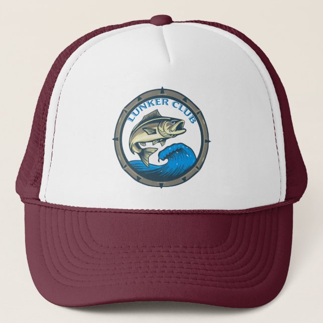 Fishing Logo " Lunker Club "  Trucker Hat (Front)