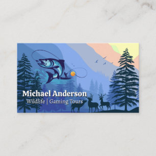 Fishing Logo Wildlife Nature Background Business Card
