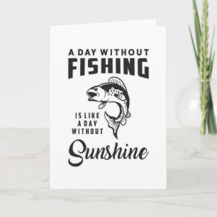 Fishing Love Fishing Rod Fisherman Funny Gift Idea Card
