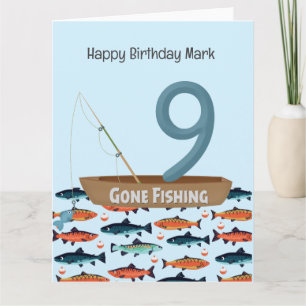 Fishing Lover 9th Birthday Card