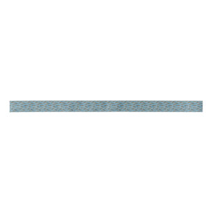 Fishing Lover Fish Pattern design Satin Ribbon