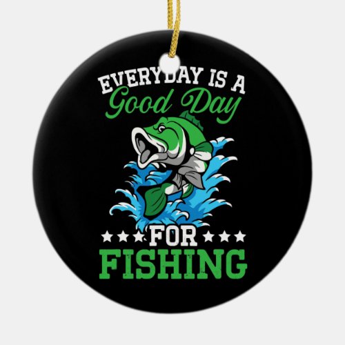 Fishing Lover Fisher Life Fish Catcher Fisherman  Ceramic Ornament