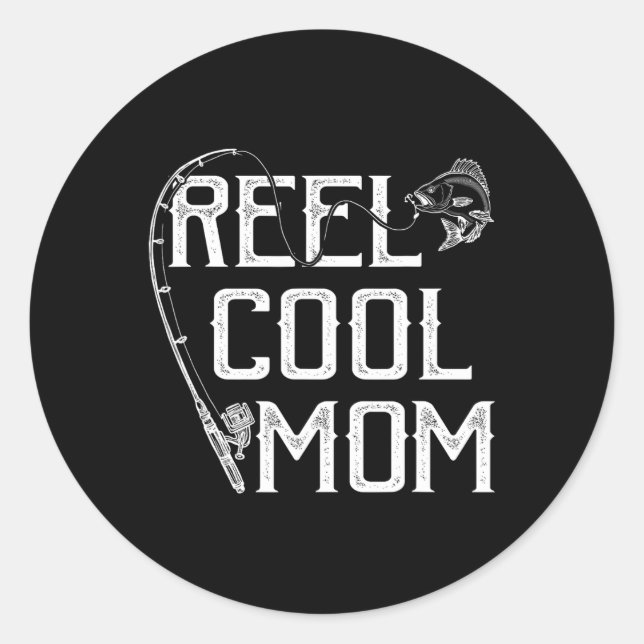 Fishing Lover Gift Reel Cool Mom Fisher Price Lovi Classic Round Sticker (Front)