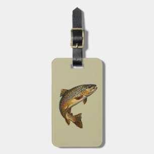 Fishing Lover Luggage Tag – Trout Fishing Design  