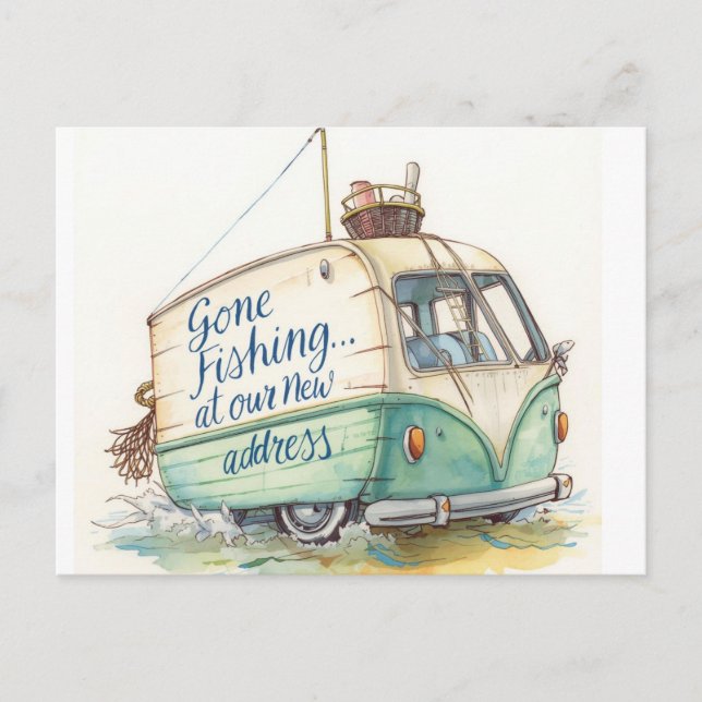 Fishing Lover moving house Postcard (Front)