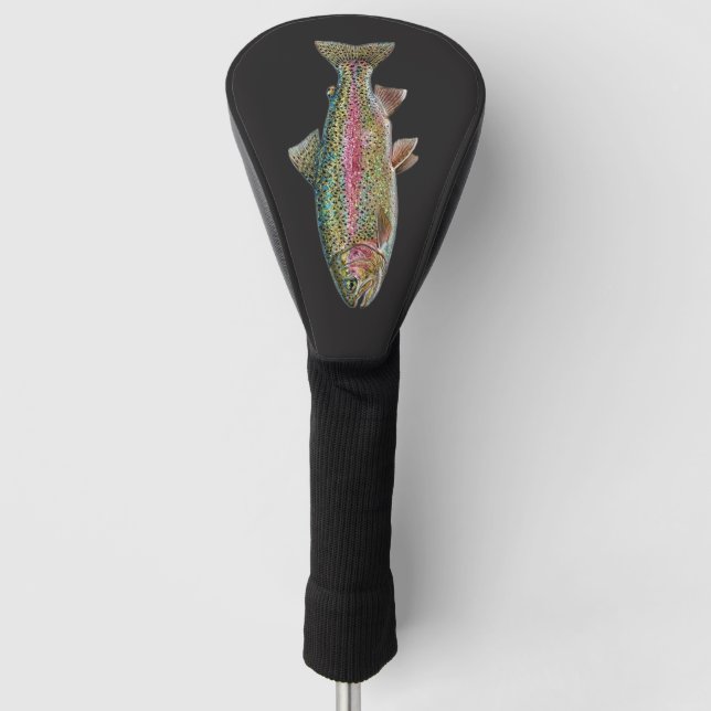 Fishing Lover  – Trout Fishing Design Golf Head Cover (Front)