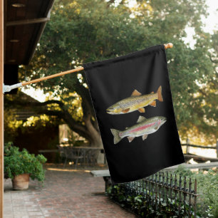 Fishing Lover  – Trout Fishing Design House Flag
