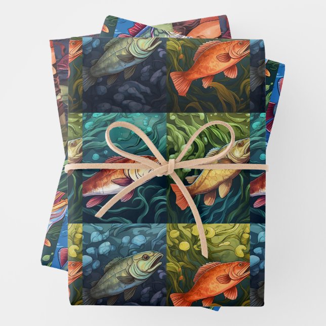 Fishing Lover  Wrapping Paper Sheets (In situ)