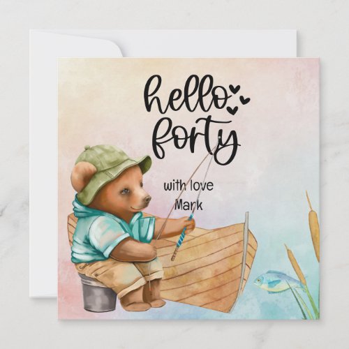 Fishing Lovers 40th Birthday  Card