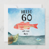 happy birthday fish fisherman fishing greeting card watercolor