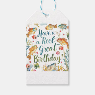 Fishing Lovers Birthday Party Gift Tags