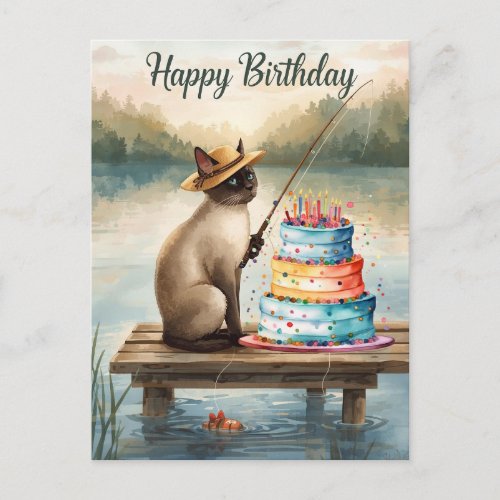 Fishing lovers birthday with Fish watercolor 
