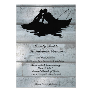 Fish Wedding Invitations Announcements Zazzle Fishing Boat Old Wood Wedding Invitation