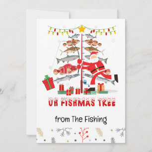 Fishing Lovers Christmas Holiday with Santa Claus