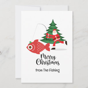 Fishing Lovers Christmas Holiday with Santa Claus