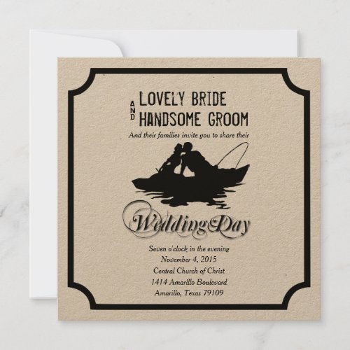 Fishing Lovers Great Catch Wedding Invitation