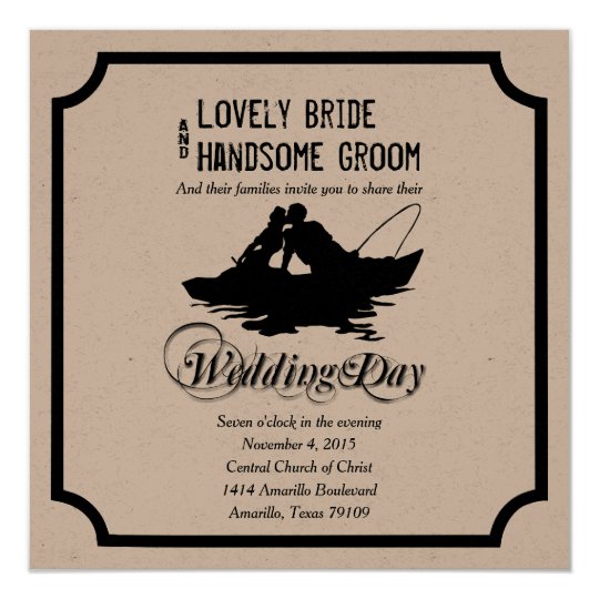 Fishing Great Catch Wedding Invitation Zazzle Fishing Great Catch Wedding Invitation