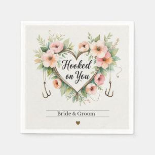 Fishing lovers Hook on you for  Wedding  Napkins
