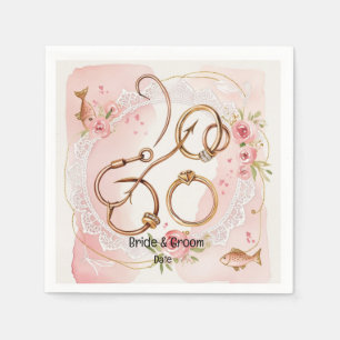 Fishing Lovers Hook on you Wedding  Napkins