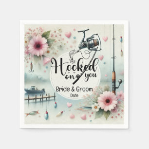 Fishing Lovers Hook on you Wedding Napkins