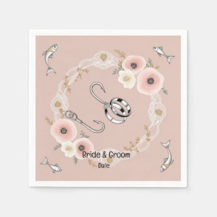 Fishing Lovers Hook on you Wedding  Napkins
