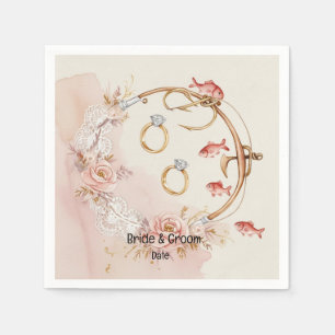 Fishing Lovers Hook on you Wedding  Napkins