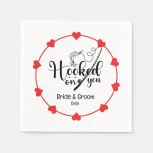 Fishing Lovers Hook on you Wedding Napkins