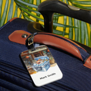 Fishing lovers  luggage tag
