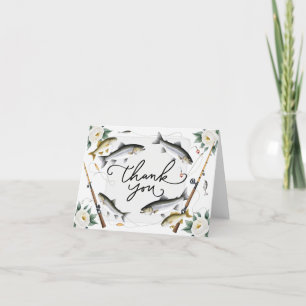 Fishing Lovers Thank you with fish and flowers