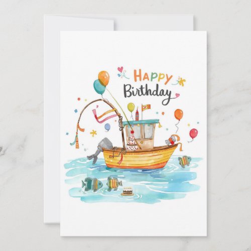 Fishing Lovers themed go fishing on his birthday 