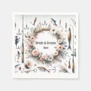 Fishing Lovers themed Hook on you Wedding Napkins
