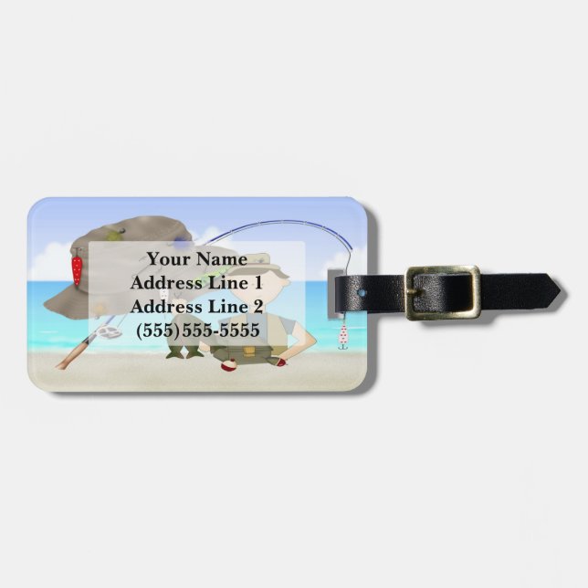 Fishing Luggage Tag (Front Horizontal)