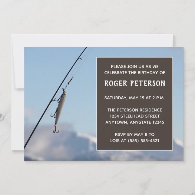 Fishing Lure Birthday Party Invitation (Front)