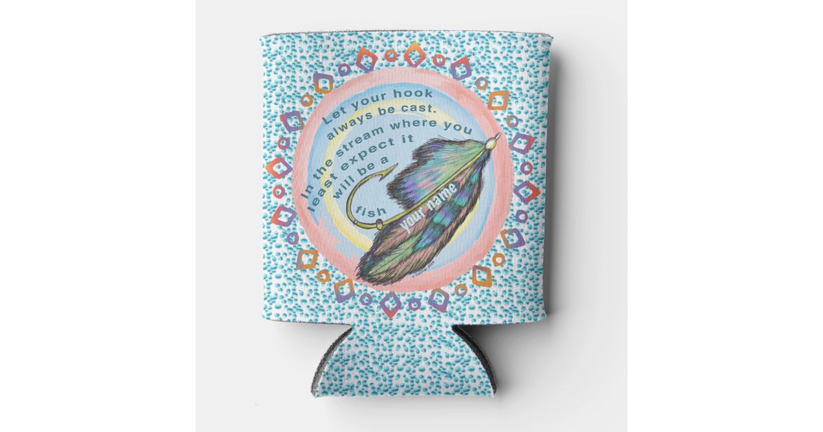 Fishing Lure custom name Can Cooler | Zazzle