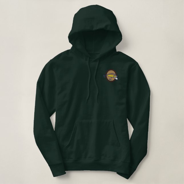 Fishing Lure Embroidered Hoodie (Design Front)