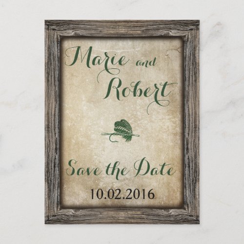 Fishing Lure Wedding Save the Date Postcard