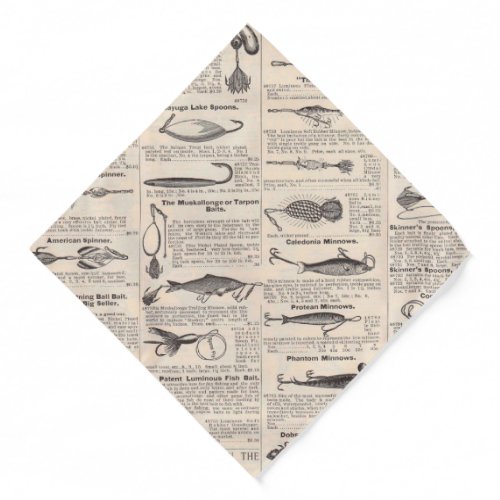 Fishing Lures Advertising Fisherman Art Bandana