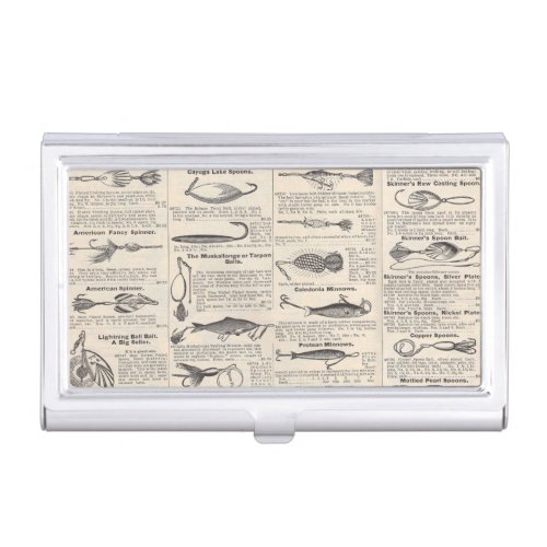 Fishing Lures Advertising Fisherman Art Business Card Case