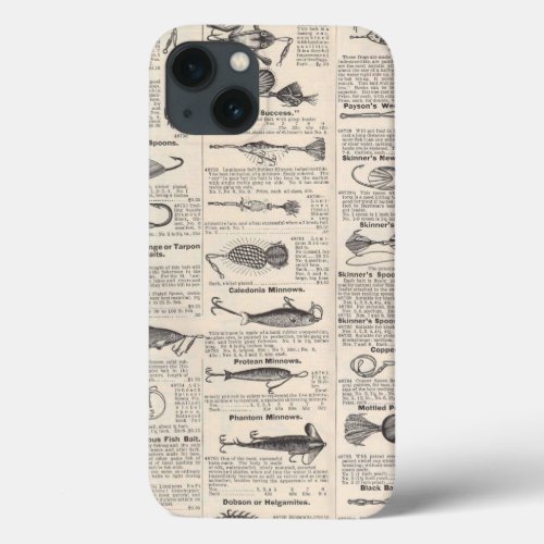 Fishing Lures Advertising Fisherman Art iPhone 13 Case