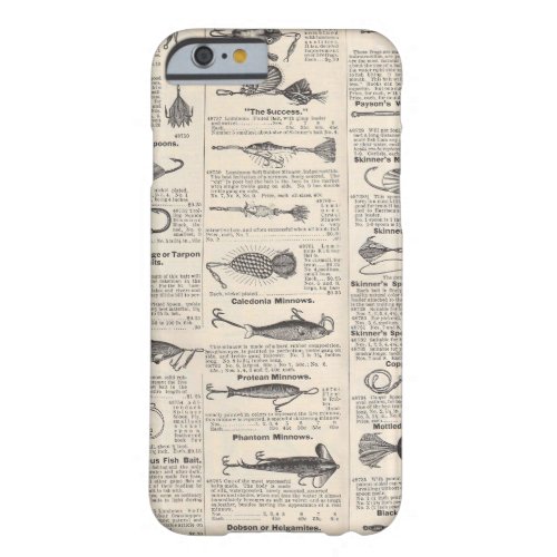Fishing Lures Advertising Fisherman Art Barely There iPhone 6 Case
