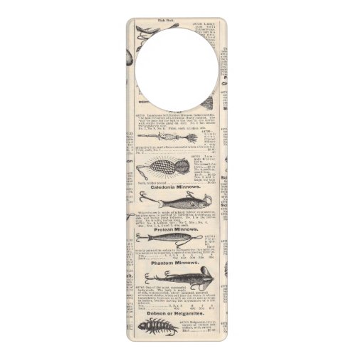 Fishing Lures Advertising Fisherman Art Door Hanger