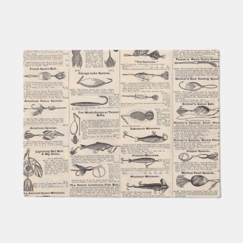 Fishing Lures Advertising Fisherman Art Doormat