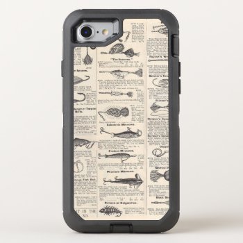 Fishing Lures Advertising Fisherman Art Otterbox Defender Iphone Se/8/7 Case by antiqueart at Zazzle