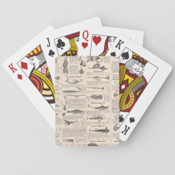 Fishing Lures Advertising Fisherman Art Playing Cards by antiqueart at Zazzle