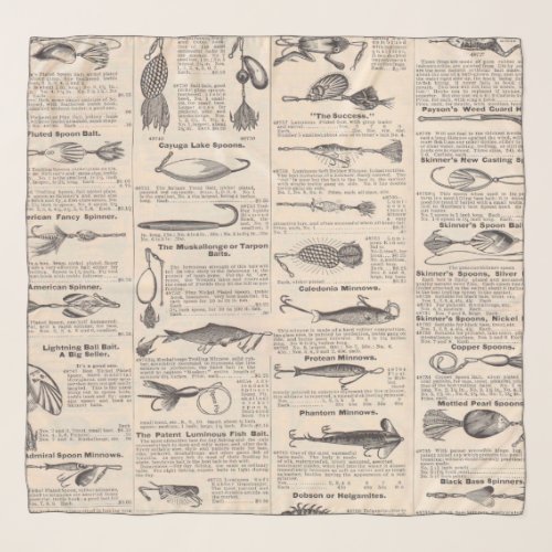 Fishing Lures Advertising Fisherman Art Scarf