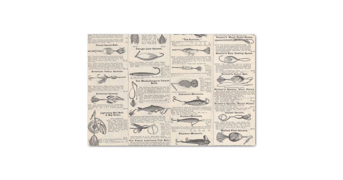 Fishing Lures Advertising Fisherman Art Wrapping Paper