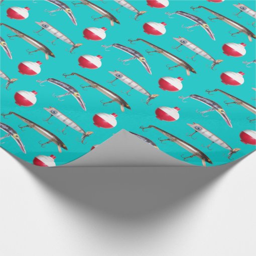 Fishing Lures and Bobbers Wrapping Paper Zazzle