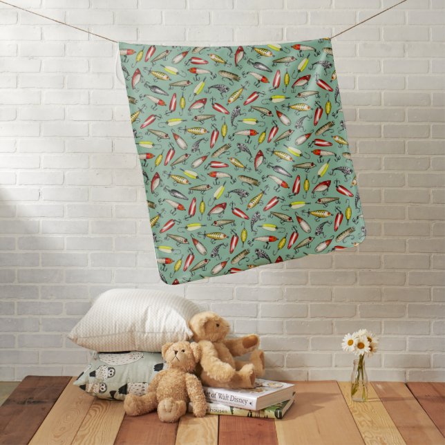 Fishing Lures Baby Blanket (In Situ)