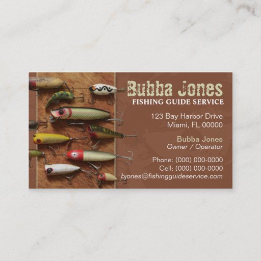 Customizable Fishing Lures Business Card