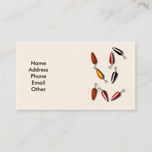 Fishing Lures Business Cards (Front)